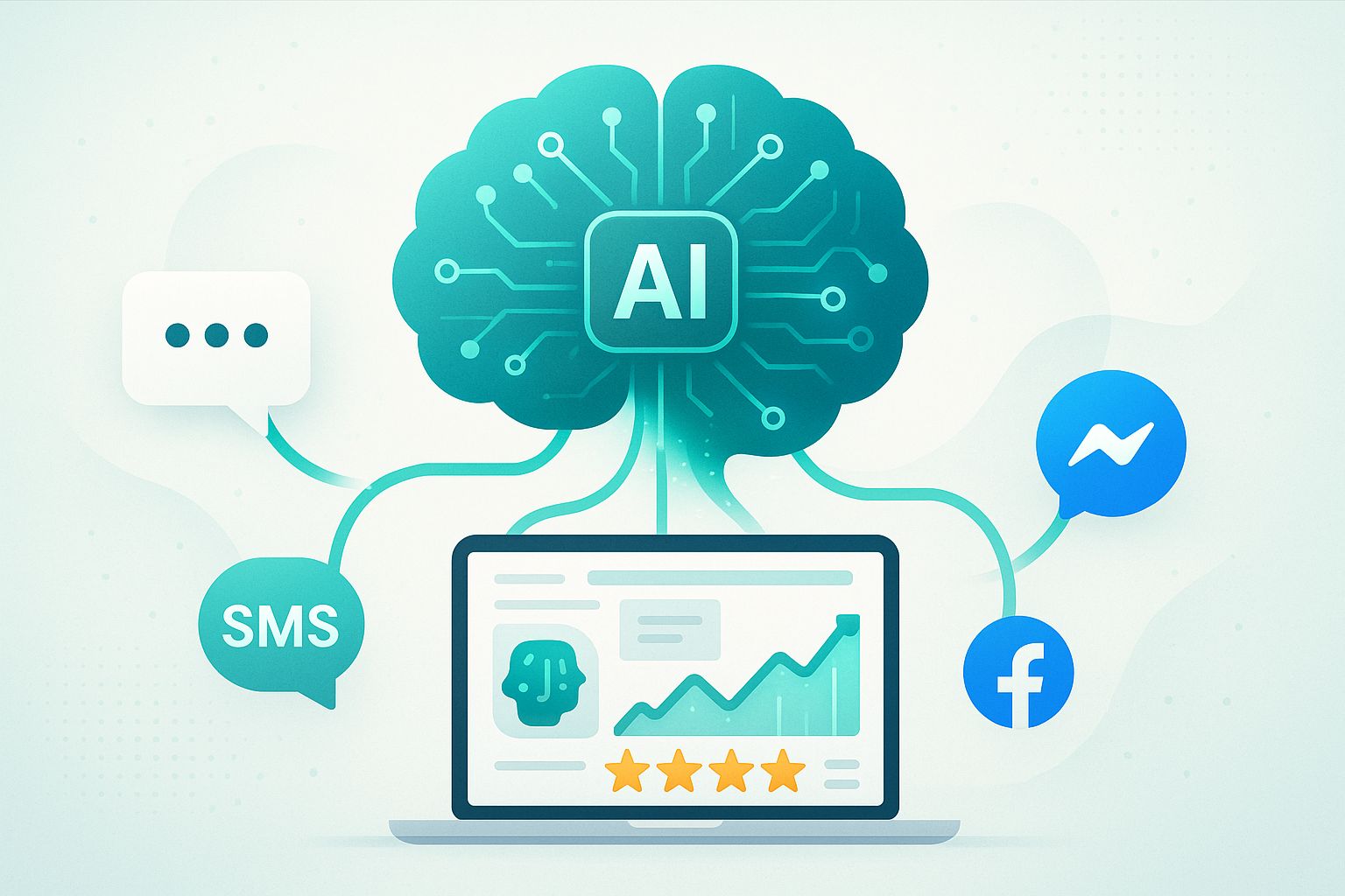 Smartphone with AI chatbot conversation