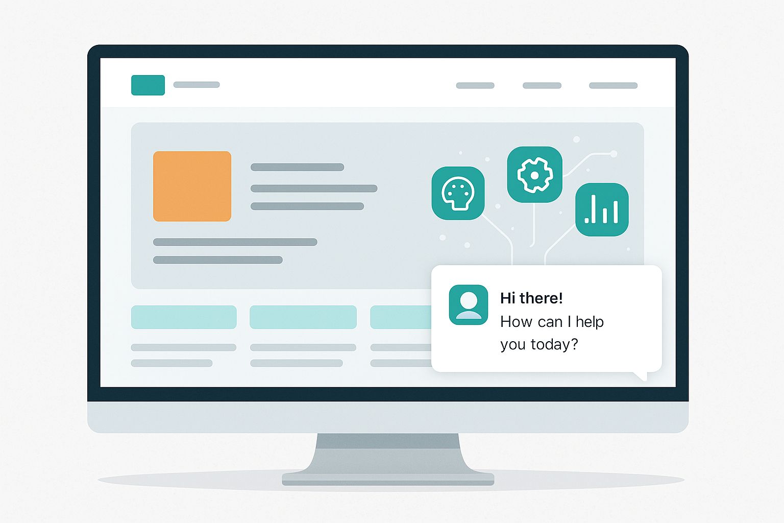 Website with chat widget open
